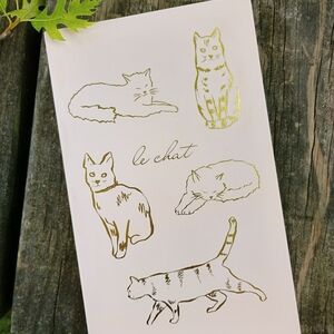Super cute "le chat" notebook or journal, journalling supplies, writing desk